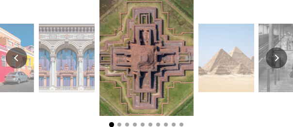 Center Mode on, Slide Height 240px, Inactive Slide Scale 59