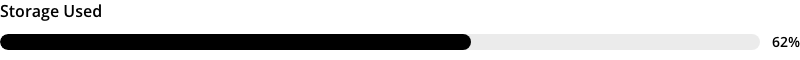 Front-end render, bar partway filled