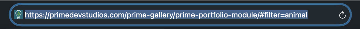 Prime Portfolio - Filtered Adress