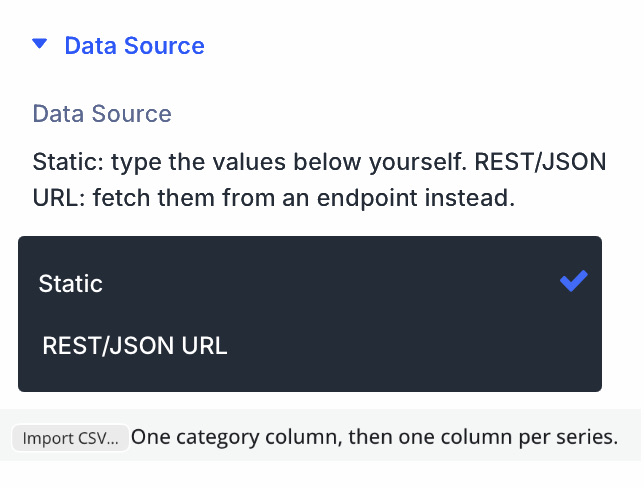 Prime charts - Settings - Data Source Prime charts - Settings - Data Source
