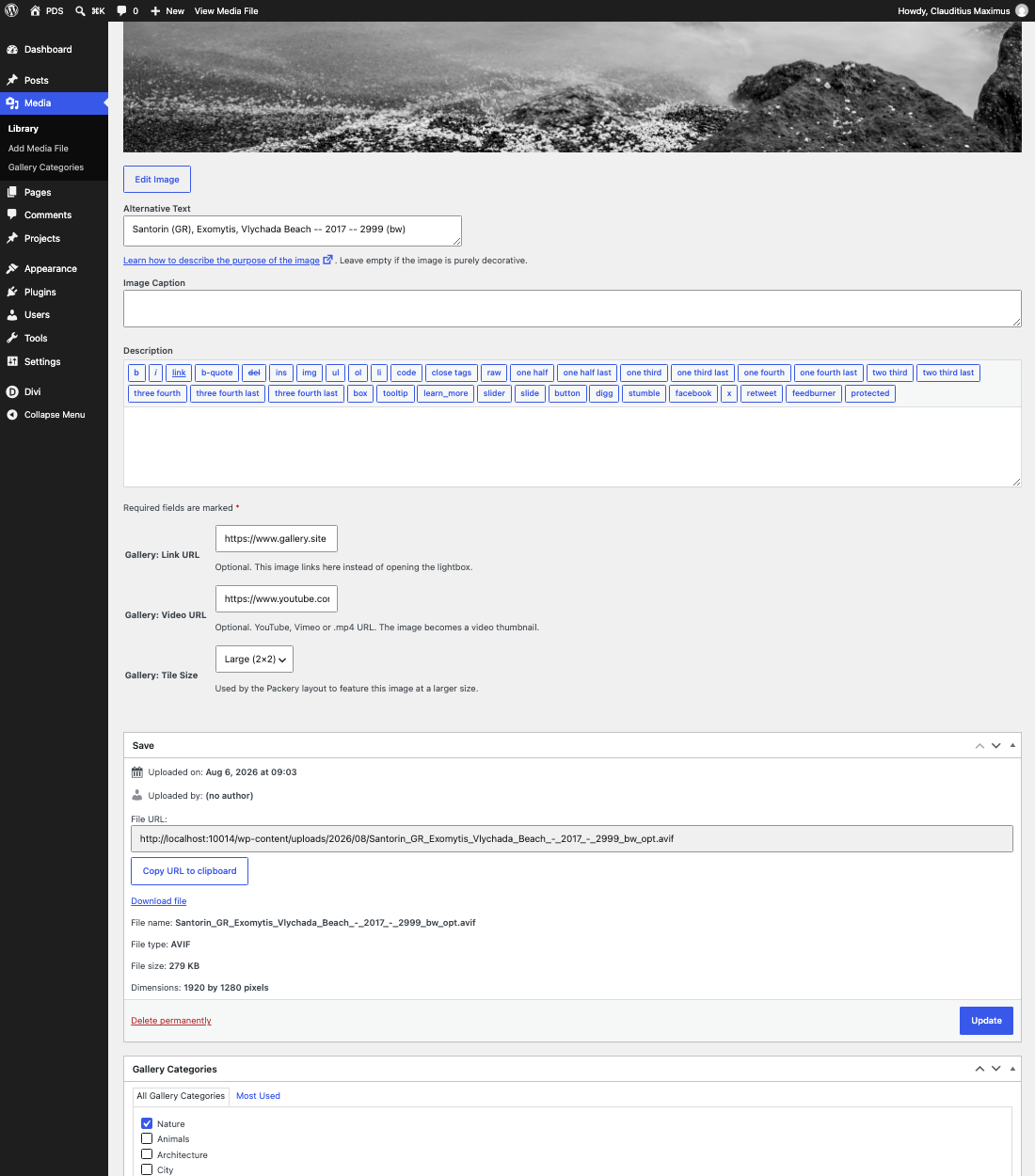 Media Library attachment fields